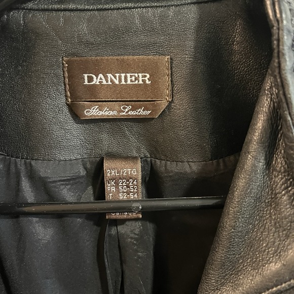 DANIER Canada Genuine Italian Leather Women Coat Jacket Black 2XL - Picture 3 of 6